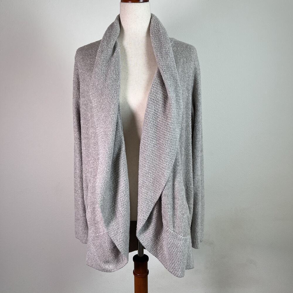 Barefoot Dreams CozyChic Lite Cardigan L/XL Grey Comfort Loungewear Pajama‎